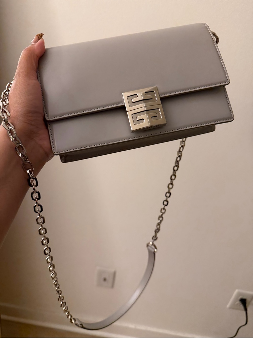 Givenchy Light Gray Small 4G Chain Bag